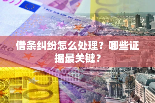 武汉借条纠纷怎么处理？哪些证据最关键？
