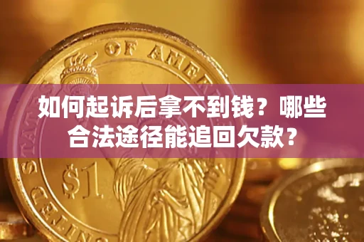 武汉如何起诉后拿不到钱？哪些合法途径能追回欠款？