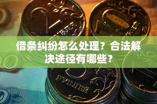 武汉借条纠纷怎么处理？合法解决途径有哪些？