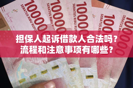 武汉担保人起诉借款人合法吗？流程和注意事项有哪些？