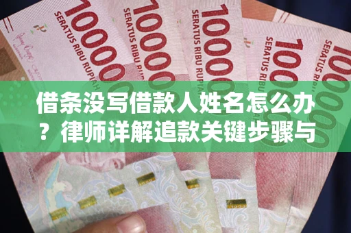 武汉借条没写借款人姓名怎么办？律师详解追款关键步骤与证据链构建