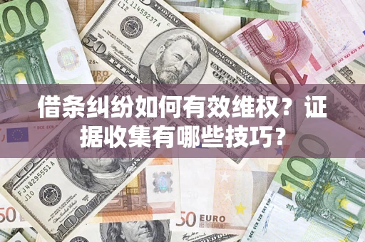 武汉借条纠纷如何有效维权？证据收集有哪些技巧？