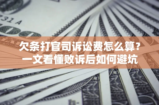 武汉欠条打官司诉讼费怎么算？一文看懂败诉后如何避坑