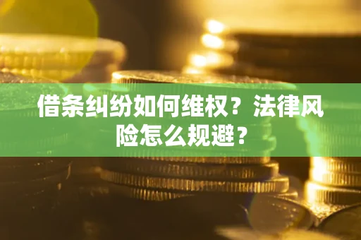 武汉借条纠纷如何维权？法律风险怎么规避？