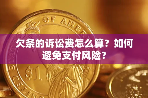 武汉欠条的诉讼费怎么算？如何避免支付风险？
