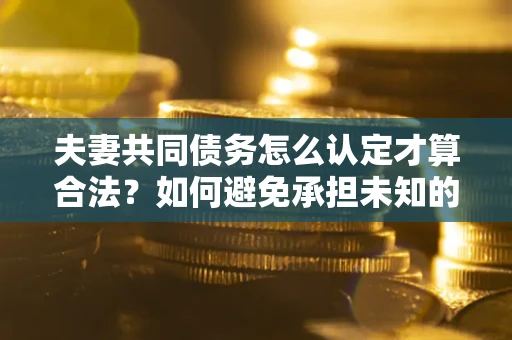 武汉夫妻共同债务怎么认定才算合法？如何避免承担未知的债务风险？